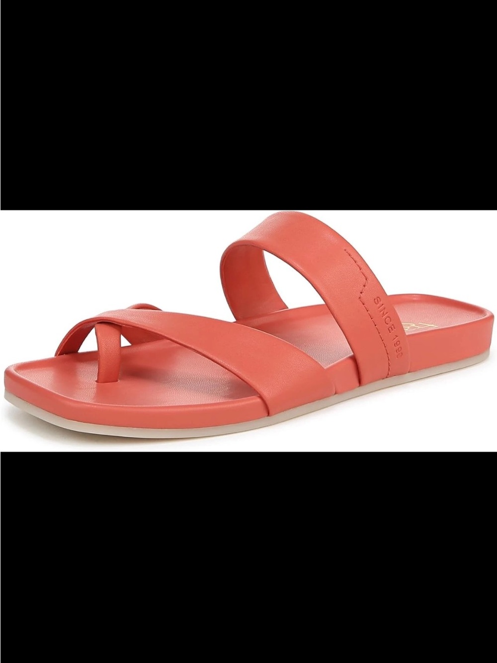 Franco Sarto Coral Slide Sandals with Crisscross Toe Strap
